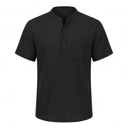 Matteo Bellini Linen Henley Shirt