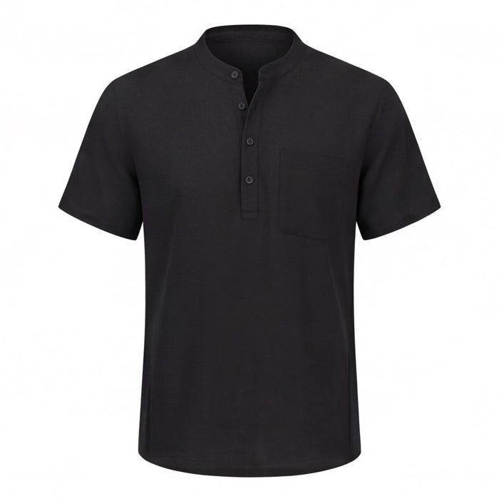 Matteo Bellini Linen Henley Shirt