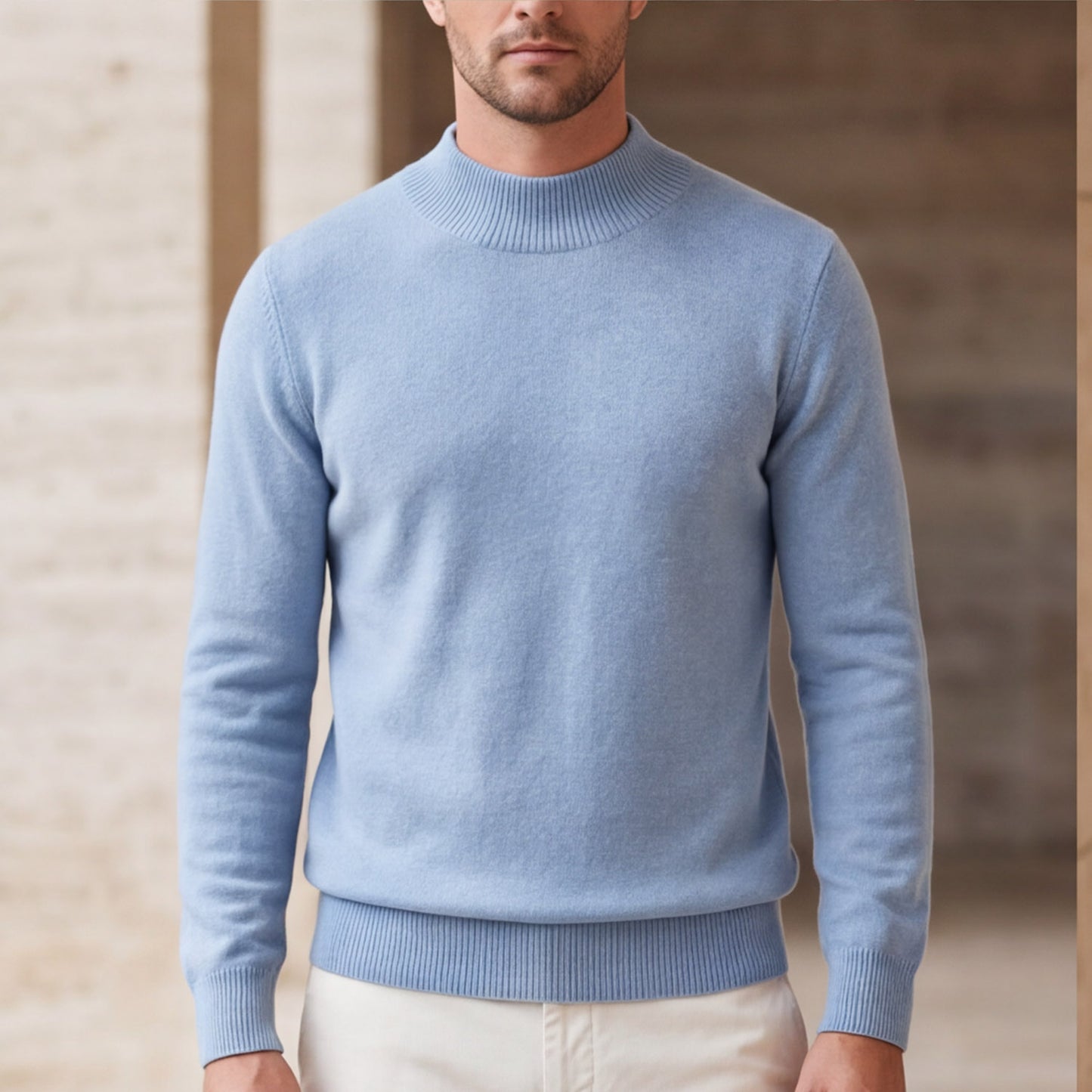Matteo Bellini Merino Mock Neck Sweater
