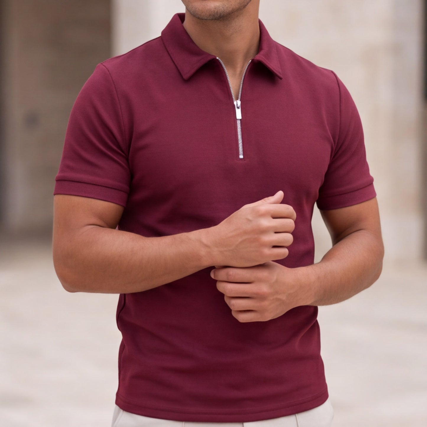 Matteo Bellini Zip Collar Polo