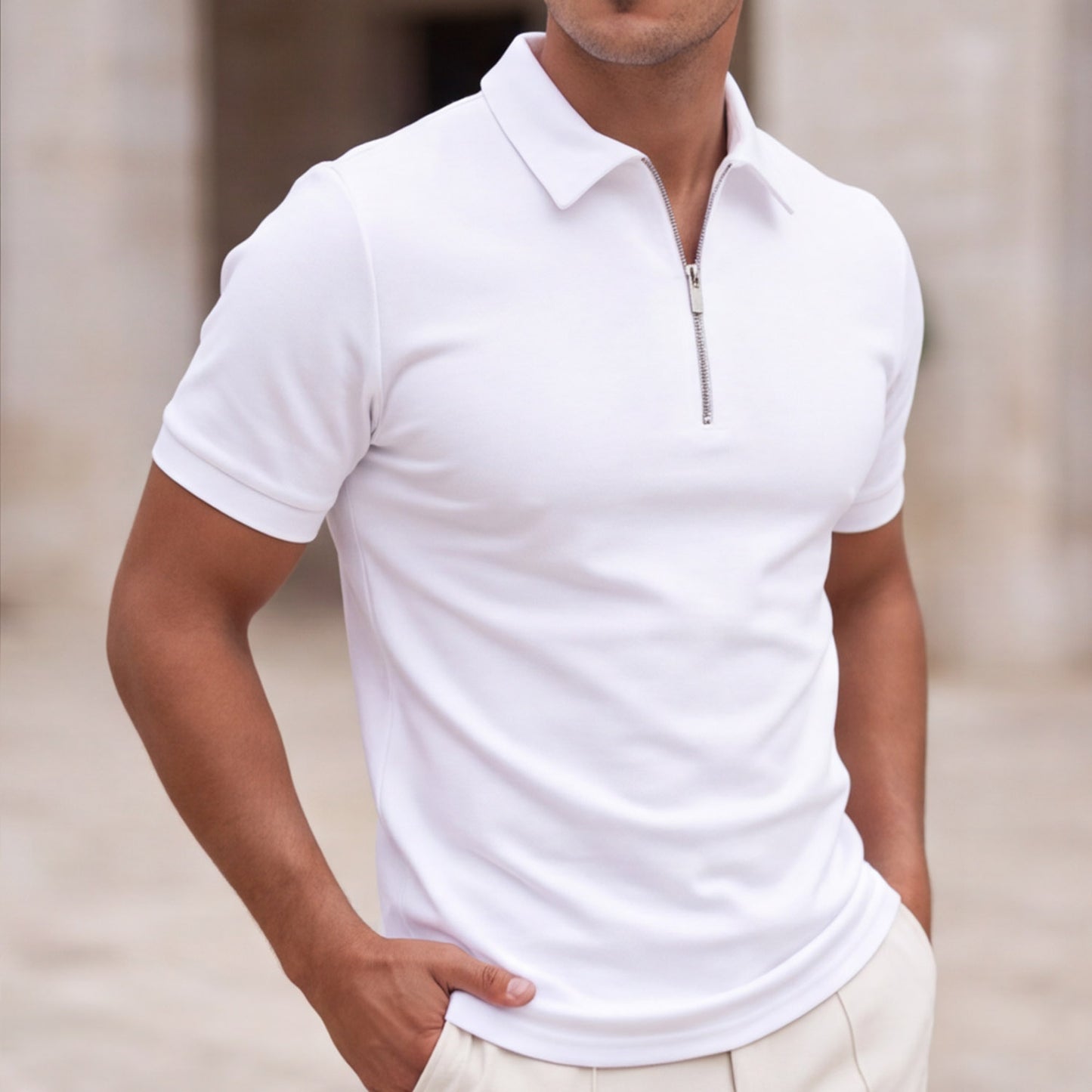 Matteo Bellini Zip Collar Polo